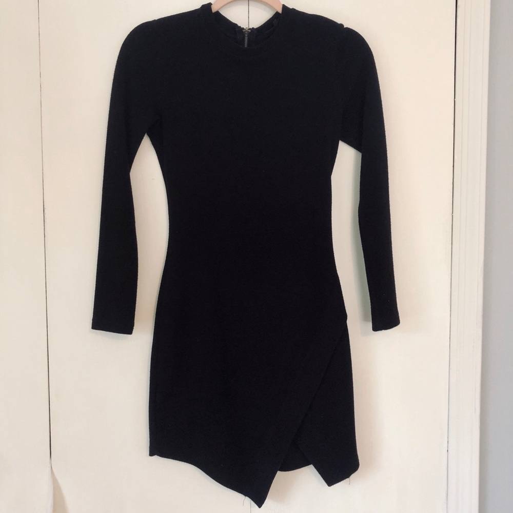 Olivaceous Long Sleeve Black Dress